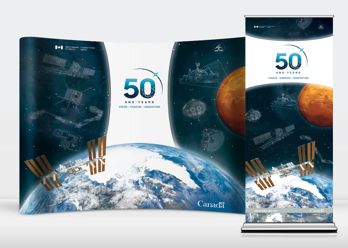Agence spatiale canadienne - Image de marque et exposition – 50<sup>e</sup> anniversaire
