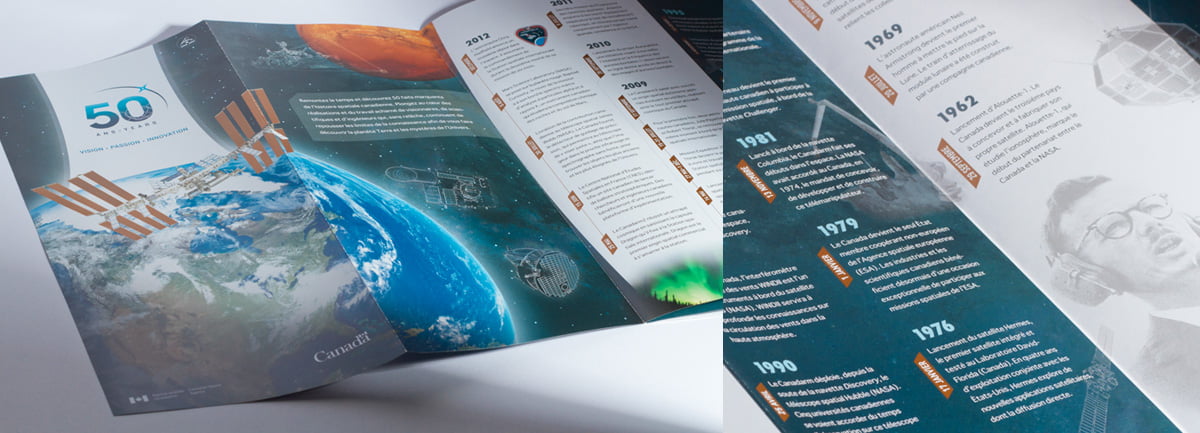 Agence spatiale canadienne - Image de marque et exposition – 50<sup>e</sup> anniversaire
