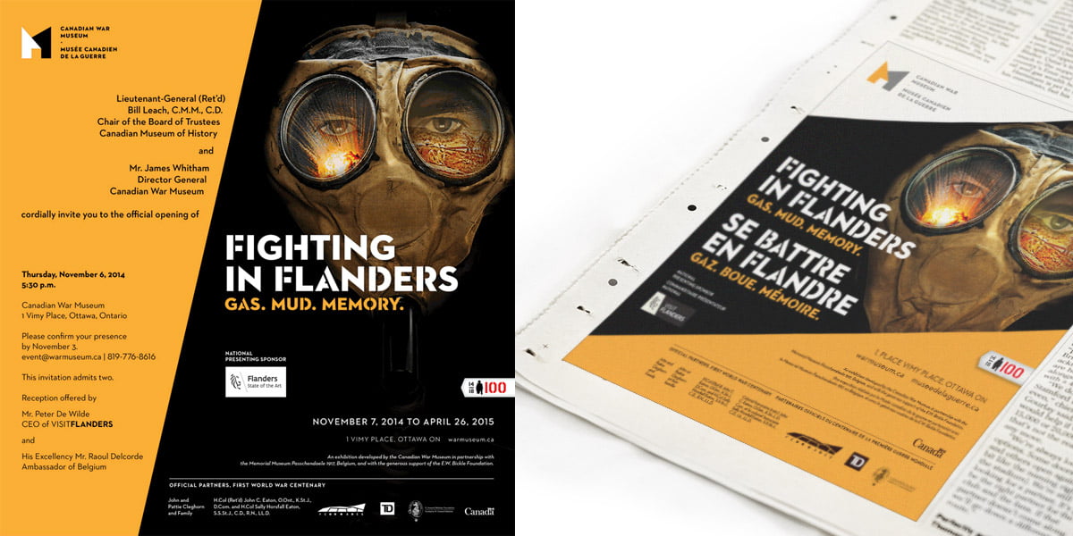 Canadian War Museum - Advertising Campaign - Fighting in Flanders Exhibition